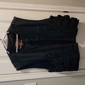 Mens leather vest